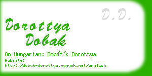 dorottya dobak business card